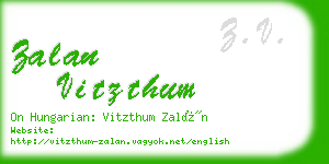 zalan vitzthum business card